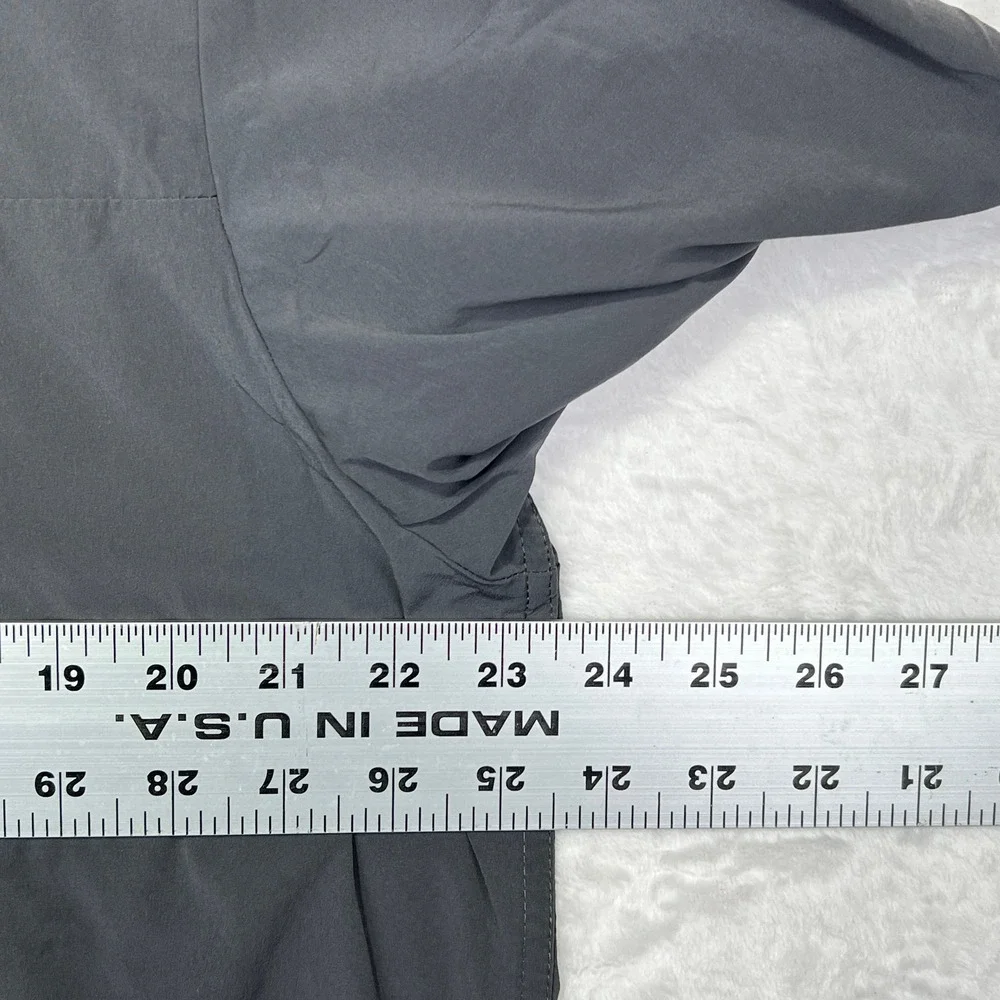 The North Face Shirt Mens Large Gray Short Sleeve Snap Button Hiking Outdoor